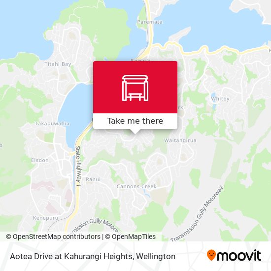 Aotea Drive at Kahurangi Heights map