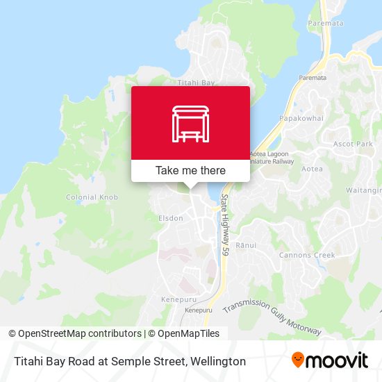 Titahi Bay Road at Semple Street map