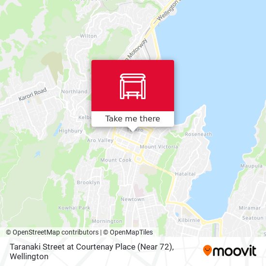 Taranaki Street at Courtenay Place (Near 72) map