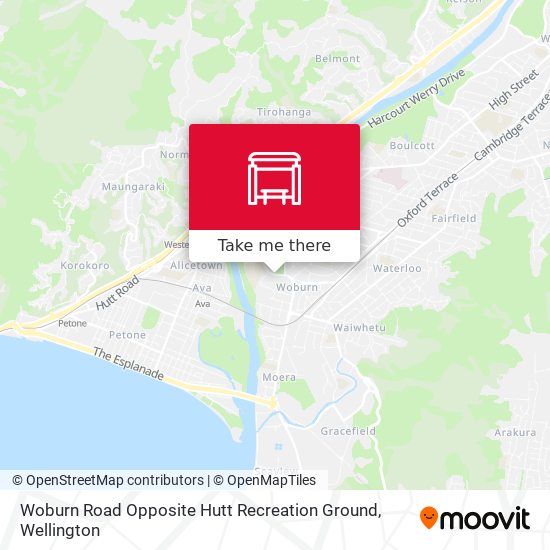 Woburn Road Opposite Hutt Recreation Ground map