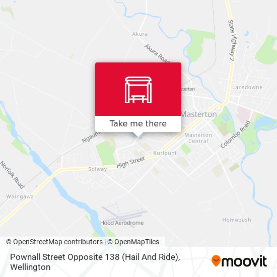 Pownall Street Opposite 138 (Hail And Ride) map