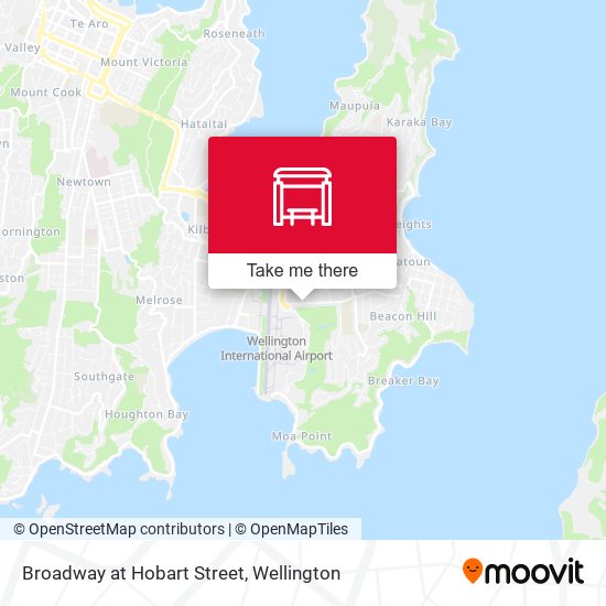 Broadway at Hobart Street map