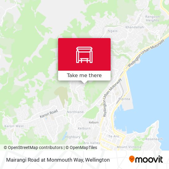 Mairangi Road at Monmouth Way map