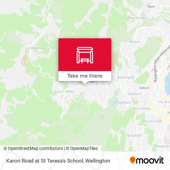 Karori Road at St Teresa's School map