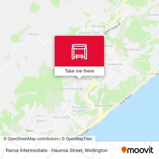 Raroa Intermediate - Haumia Street map