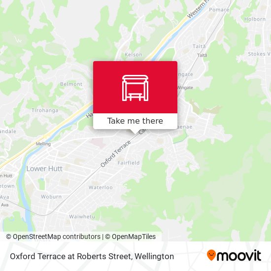 Oxford Terrace at Roberts Street map