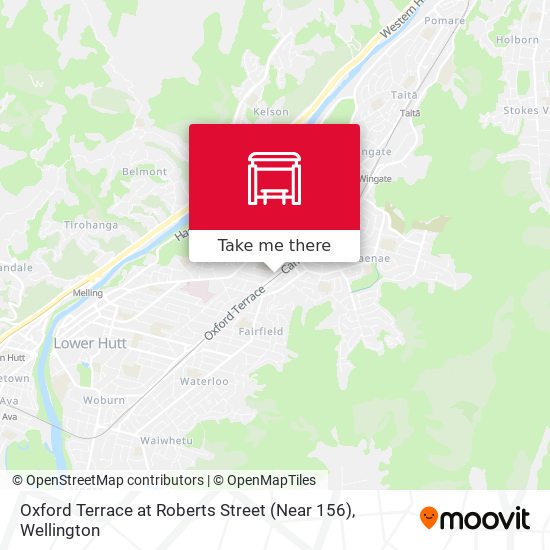 Oxford Terrace at Roberts Street (Near 156) map