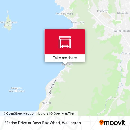 Marine Drive at Days Bay Wharf map