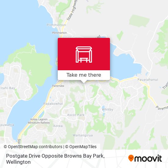 Postgate Drive Opposite Browns Bay Park map