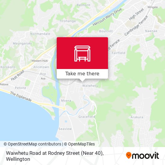 Waiwhetu Road at Rodney Street (Near 40) map