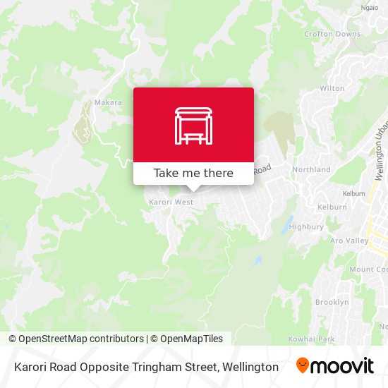 Karori Road Opposite Tringham Street map