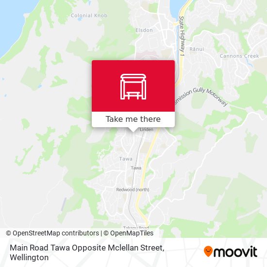 Main Road Tawa Opposite Mclellan Street map