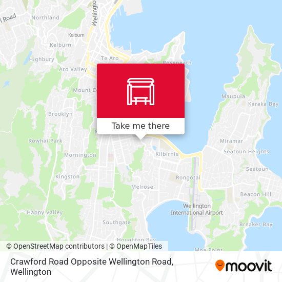Crawford Road Opposite Wellington Road map