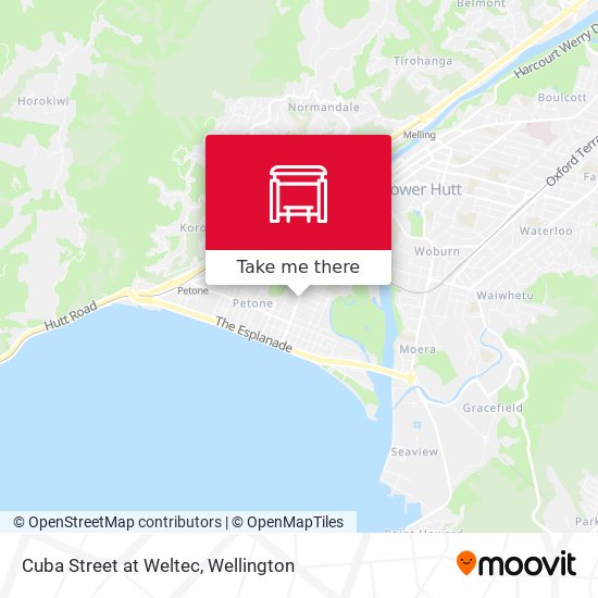 Cuba Street at Weltec map