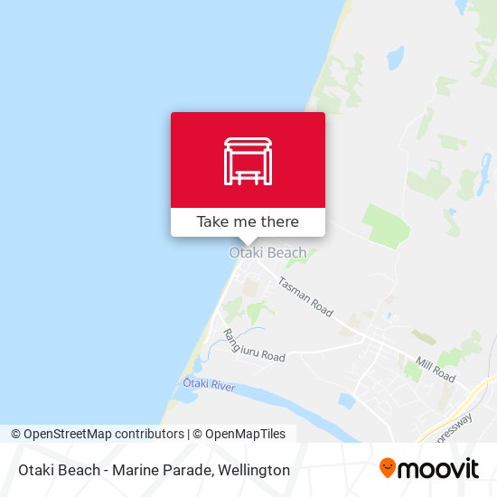 Otaki Beach - Marine Parade map