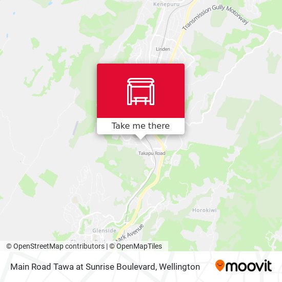 Main Road Tawa at Sunrise Boulevard map