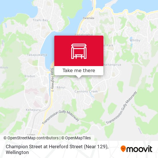 Champion Street at Hereford Street (Near 129) map