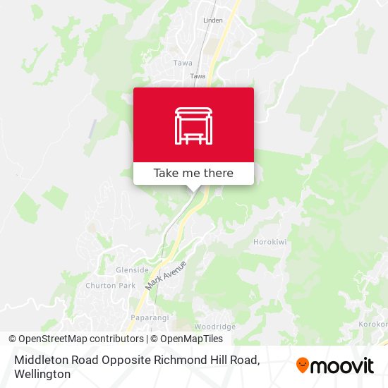 Middleton Road Opposite Richmond Hill Road map
