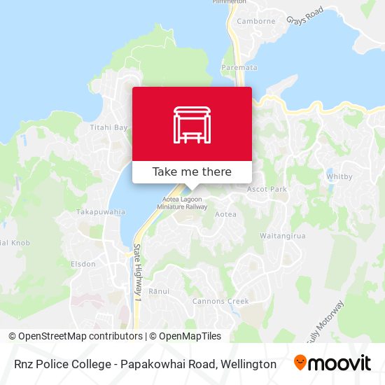 Rnz Police College - Papakowhai Road map