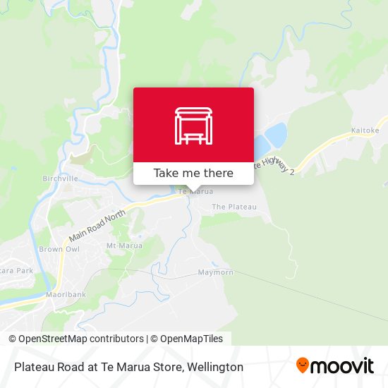 Plateau Road at Te Marua Store map