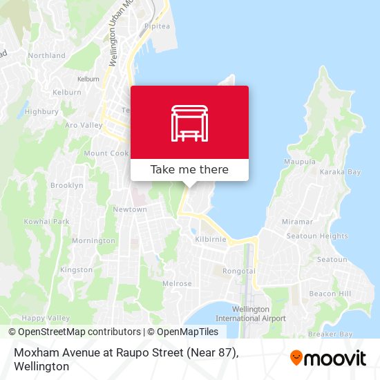 Moxham Avenue at Raupo Street (Near 87) map