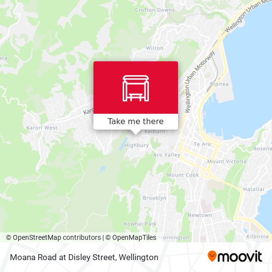 Moana Road at Disley Street map