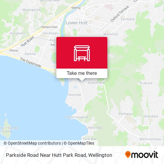 Parkside Road Near Hutt Park Road map
