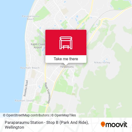 Paraparaumu Station - Stop B (Park And Ride) map