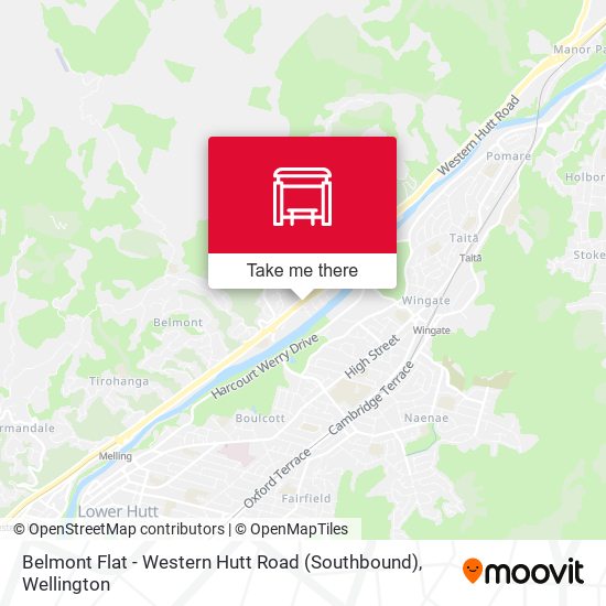 Belmont Flat - Western Hutt Road (Southbound) map