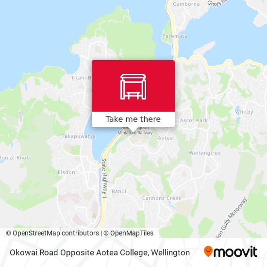 Okowai Road Opposite Aotea College map