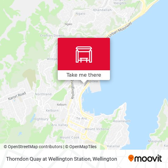 Thorndon Quay at Wellington Station map