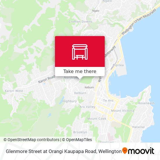 Glenmore Street at Orangi Kaupapa Road map