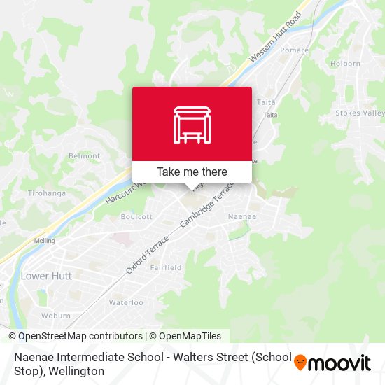 Naenae Intermediate School - Walters Street (School Stop) map