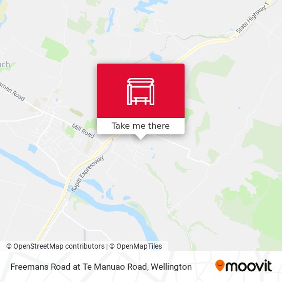 Freemans Road at Te Manuao Road map