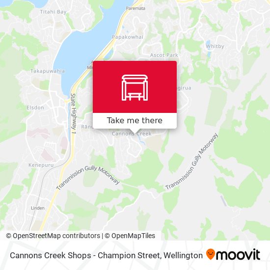 Cannons Creek Shops - Champion Street map