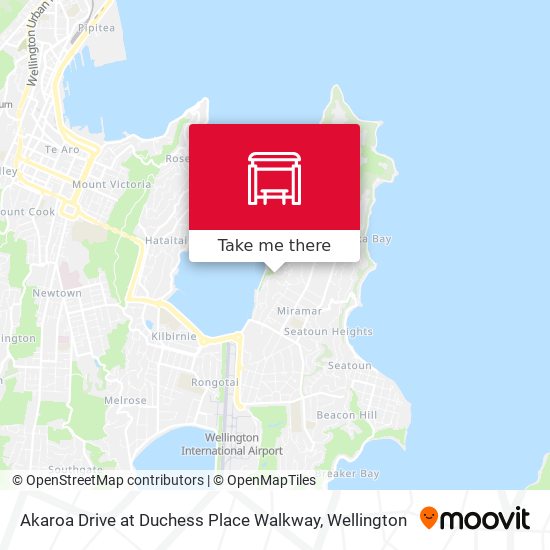 Akaroa Drive at Duchess Place Walkway map