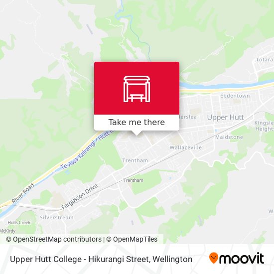 Upper Hutt College - Hikurangi Street map