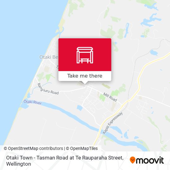 Otaki Town - Tasman Road at Te Rauparaha Street map