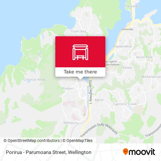 Porirua - Parumoana Street map