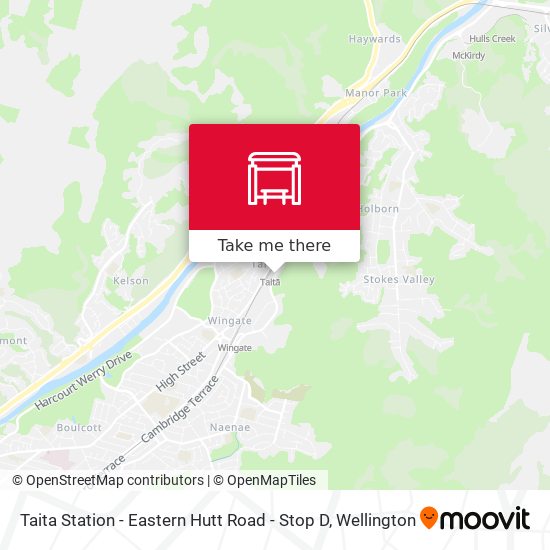 Taita Station - Eastern Hutt Road - Stop D map