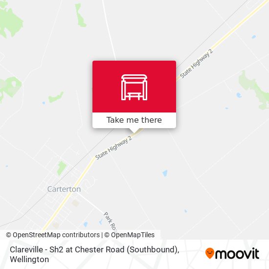 Clareville - Sh2 at Chester Road (Southbound) map
