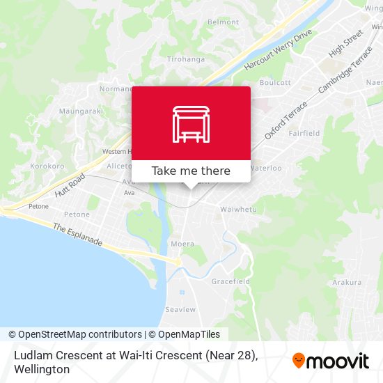 Ludlam Crescent at Wai-Iti Crescent (Near 28) map