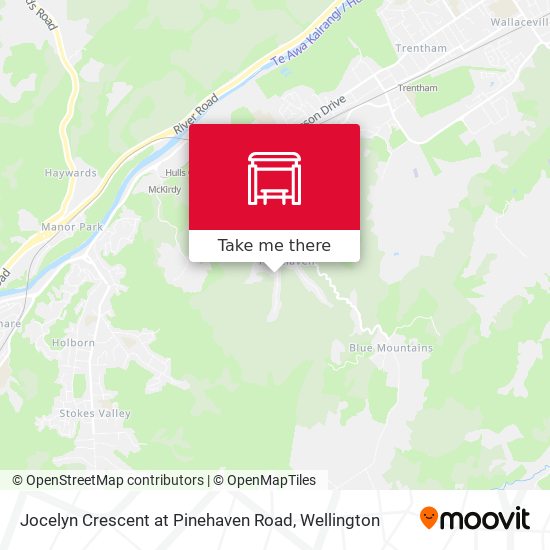 Jocelyn Crescent at Pinehaven Road map