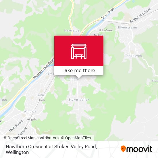 Hawthorn Crescent at Stokes Valley Road map