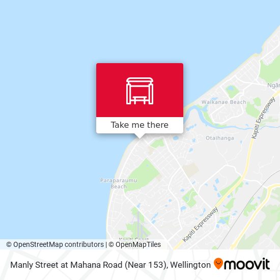 Manly Street at Mahana Road (Near 153) map