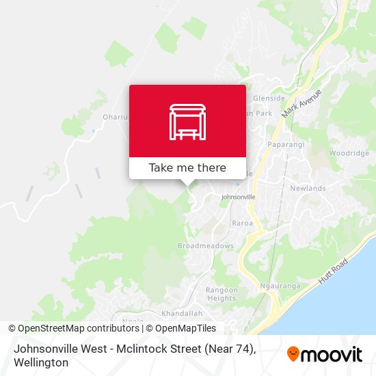 Johnsonville West - Mclintock Street (Near 74) map