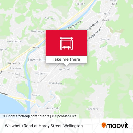 Waiwhetu Road at Hardy Street map