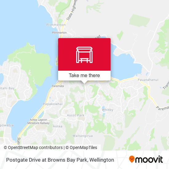 Postgate Drive at Browns Bay Park map