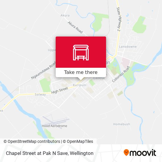 Chapel Street at Pak N Save map