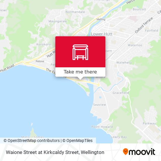 Waione Street at Kirkcaldy Street map
